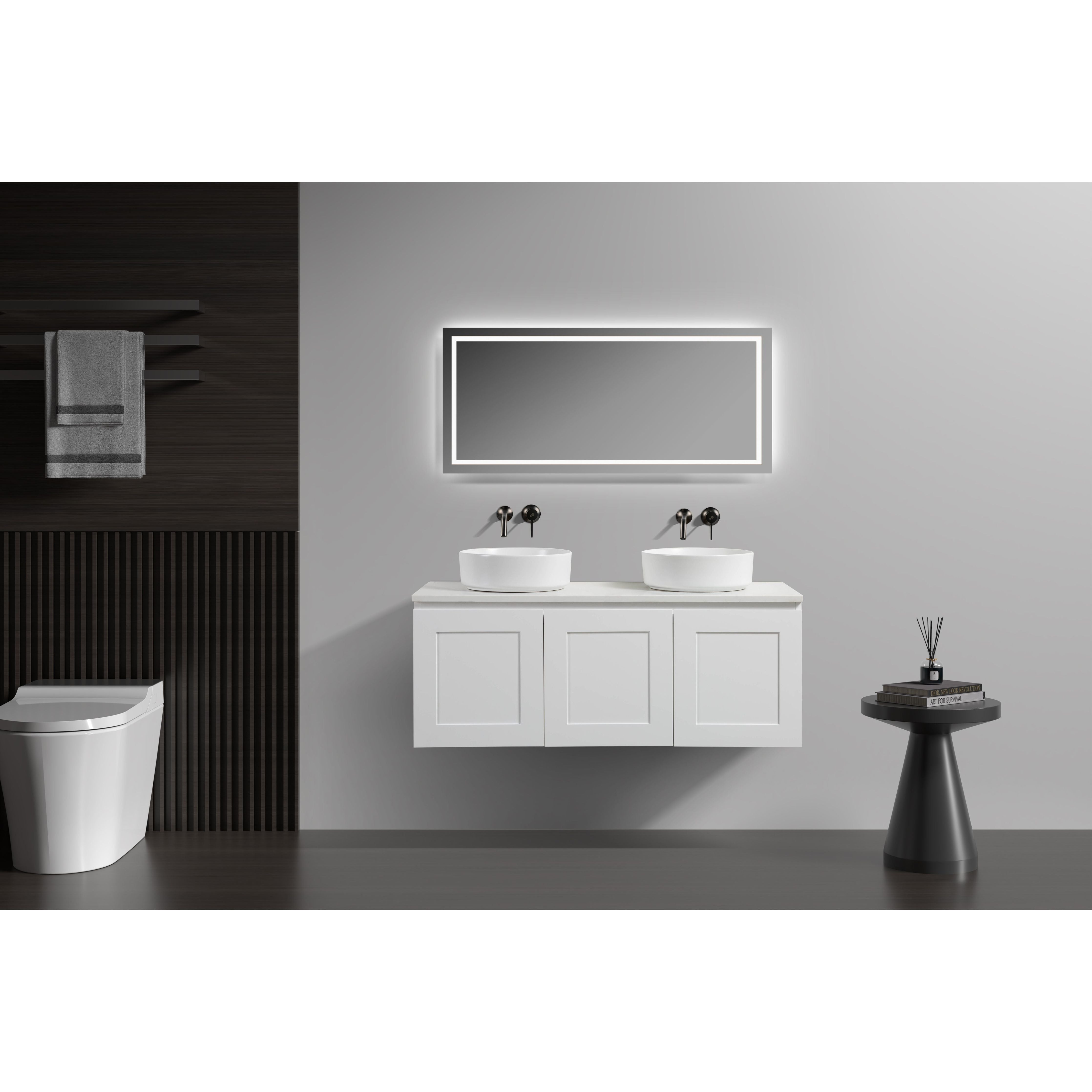 Hampton Style Matte White Vanity Bundle
