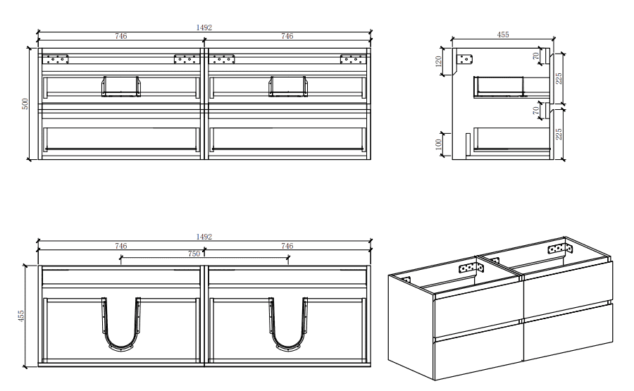 Serenity Matte White Vanity Bundle