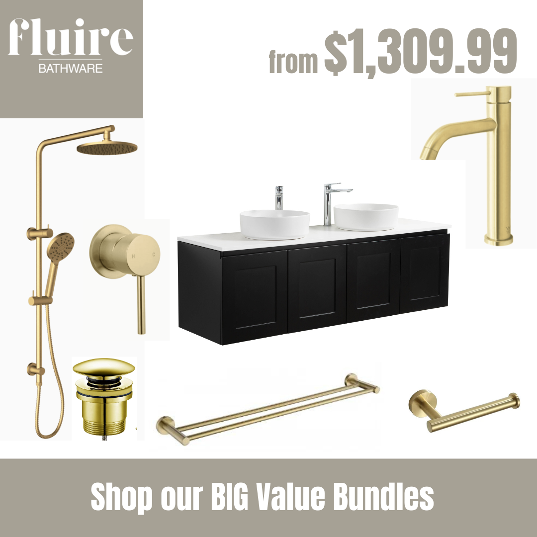 Hampton Style Matte Black Vanity Bundle