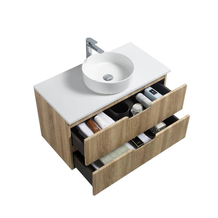 Mornington Fluted Oak Vanity Bundle