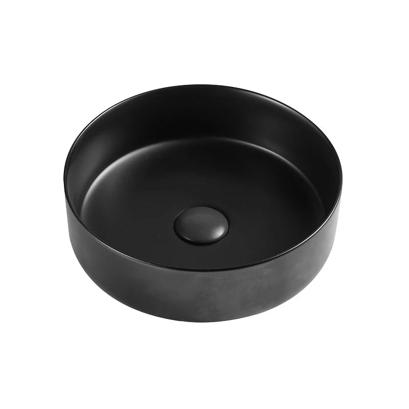 Imperial Round Matte Black Round Basin