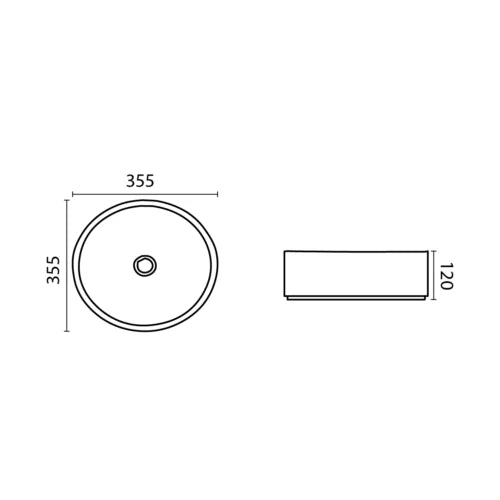 Imperial Round Matte Black Round Basin