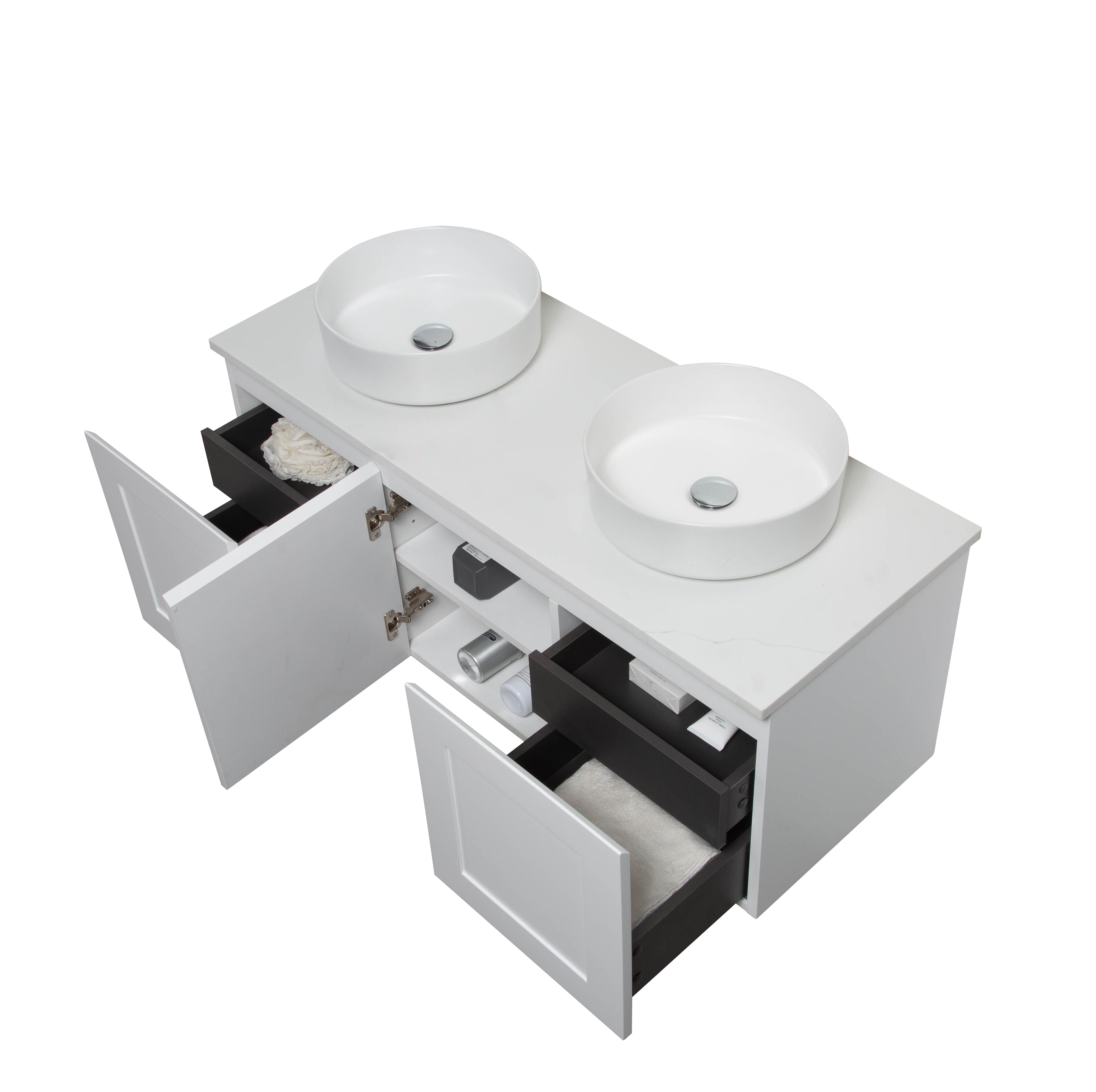 Hampton Style Matte White Vanity Bundle