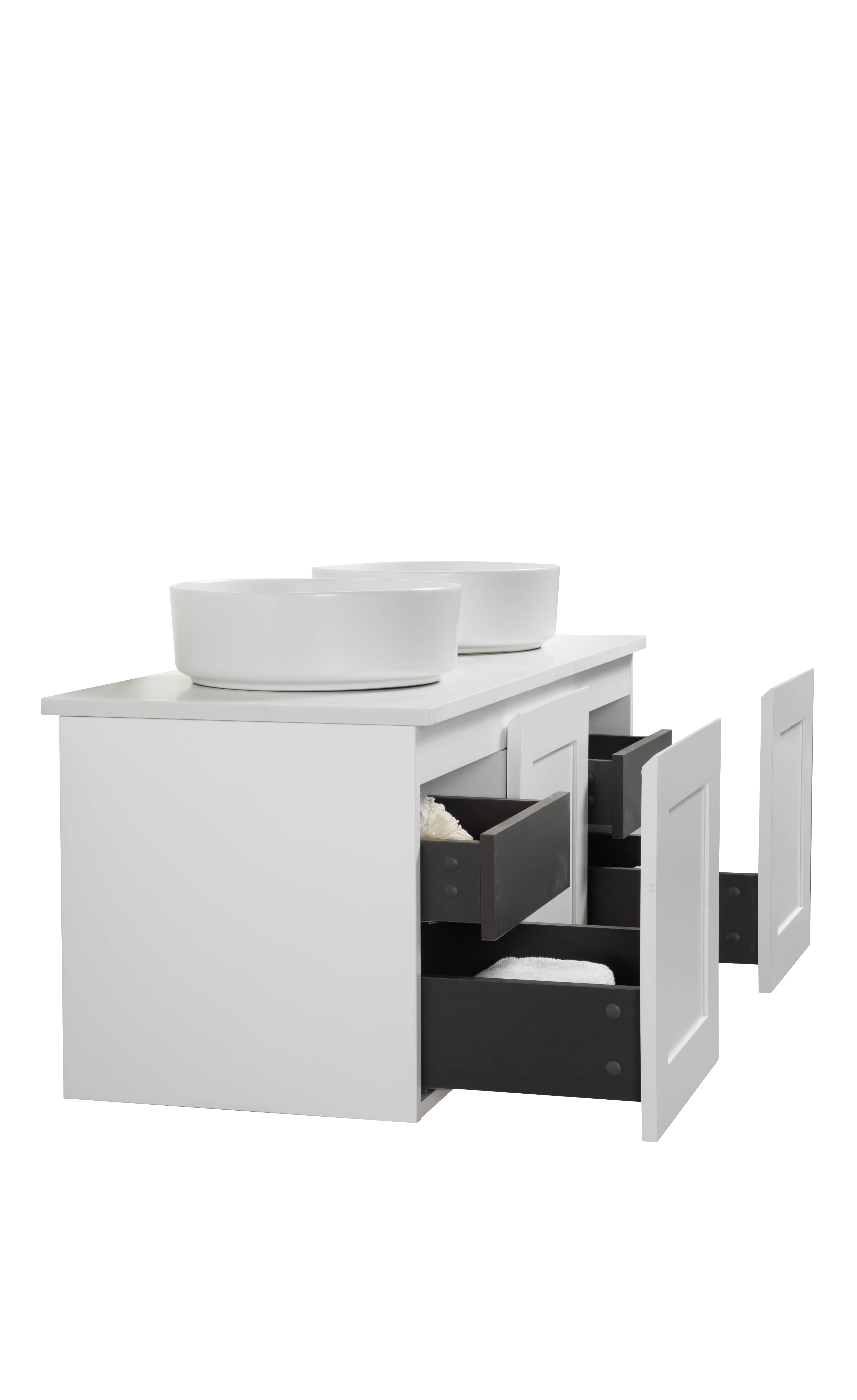 Hampton Style Matte White Vanity Bundle