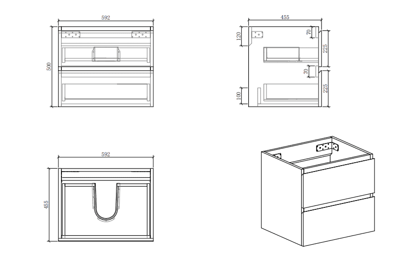 Serenity Matte White Vanity Bundle