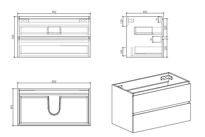 Serenity Matte White Vanity Bundle