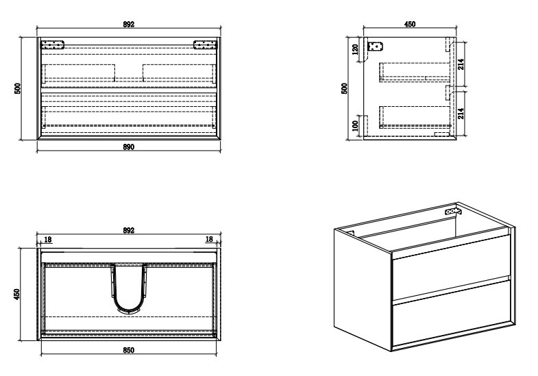 Mykonos Natural Oak Vanity Bundle