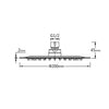 CIRC - Matte Black Multi-function Shower Set 200mm