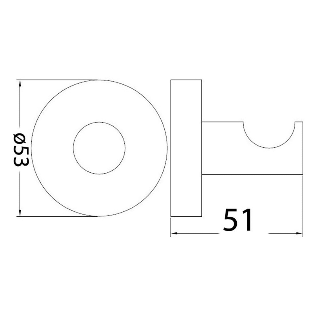 CIRC - Robe Hook - Brushed Nickel