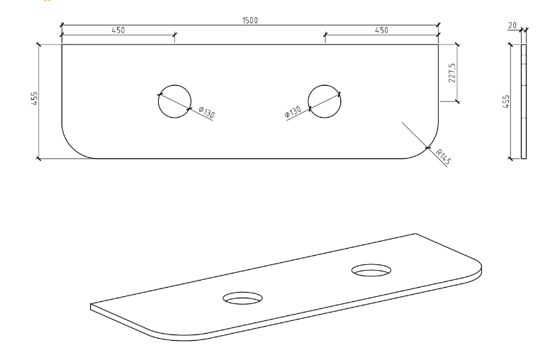 Pure White Curved Engineered Stone Top