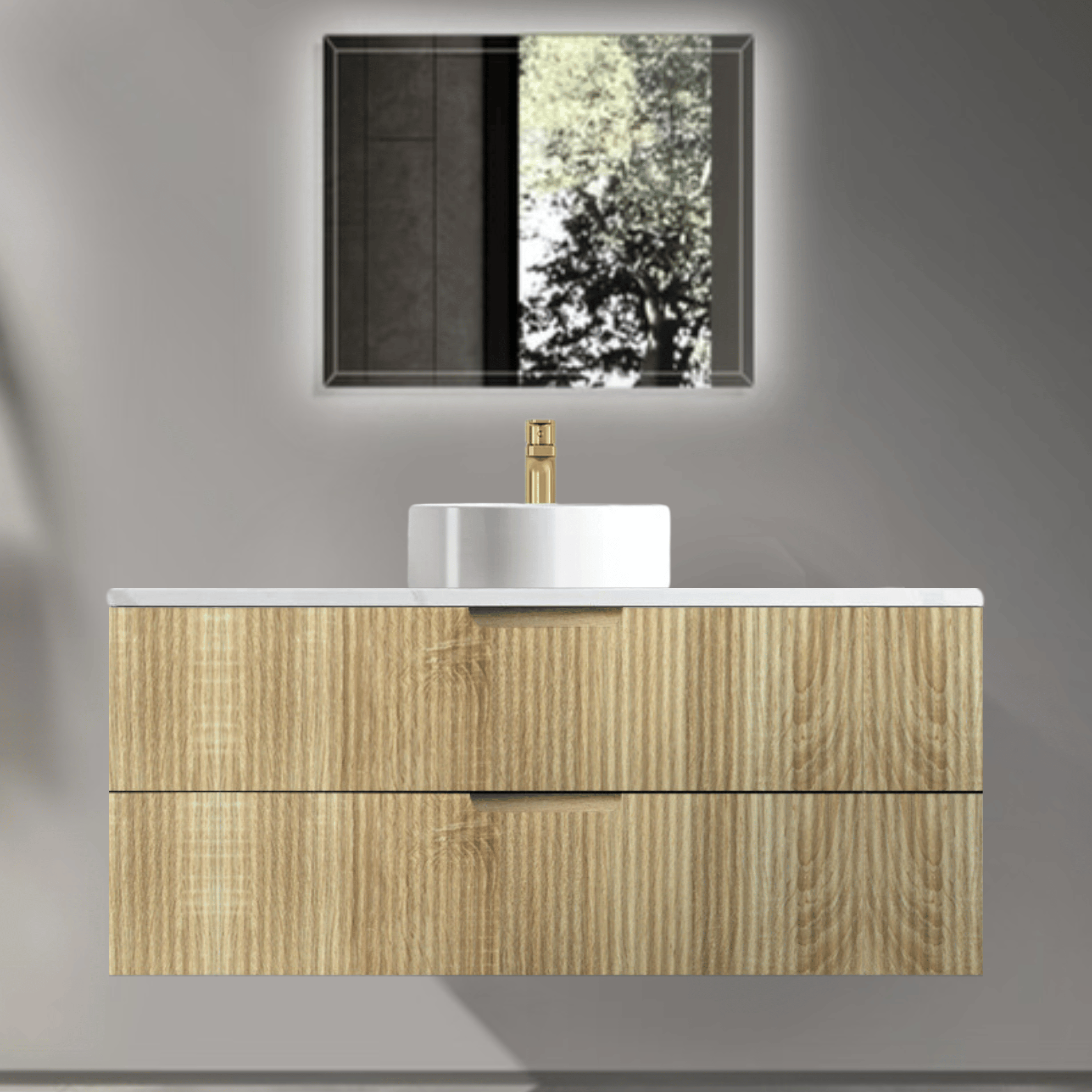 Mornington Fluted Oak Vanity Bundle