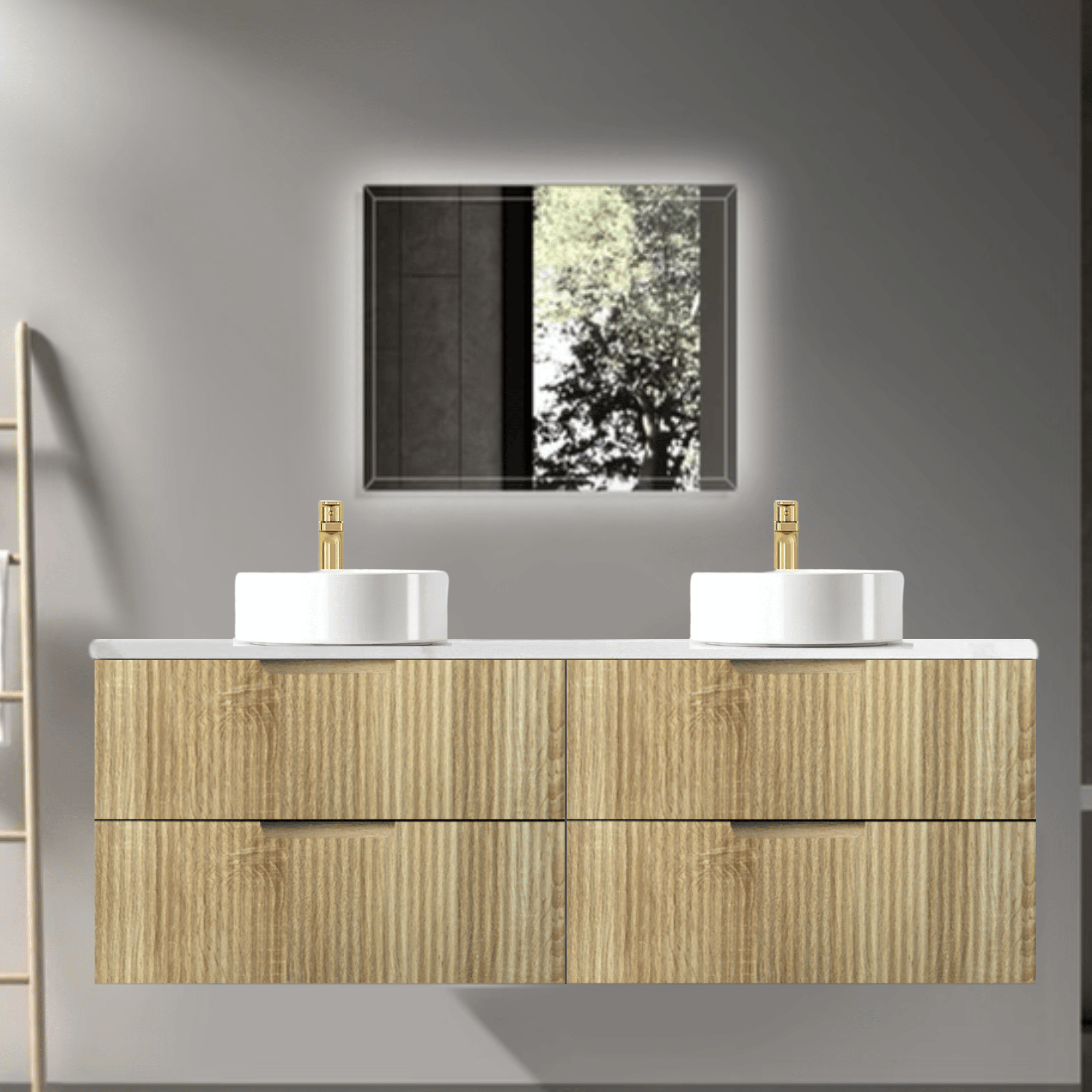Mornington Fluted Oak Vanity Bundle