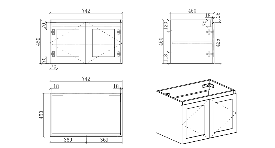 Hampton Style Matte White Vanity Bundle