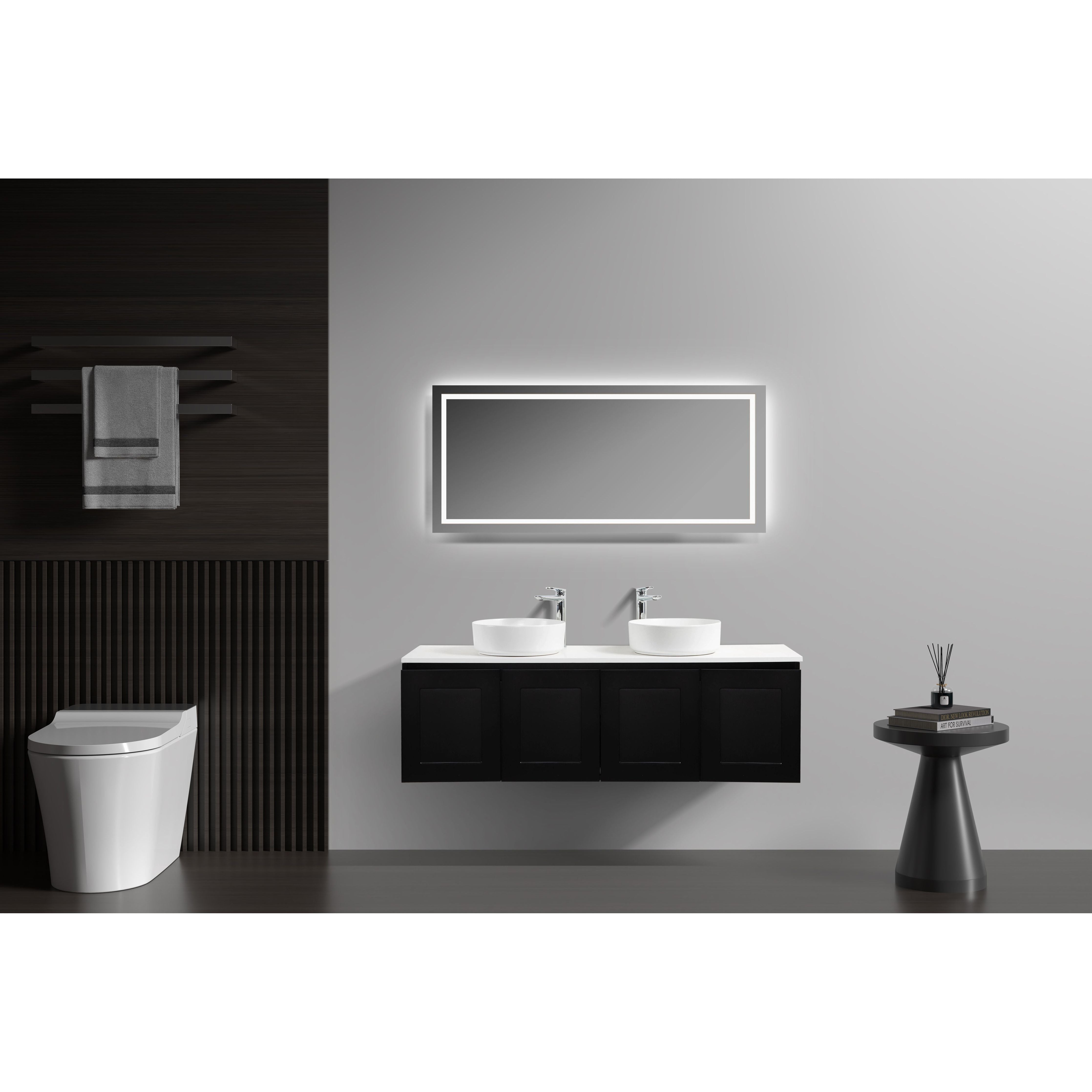 Hampton Style Matte Black Vanity Bundle