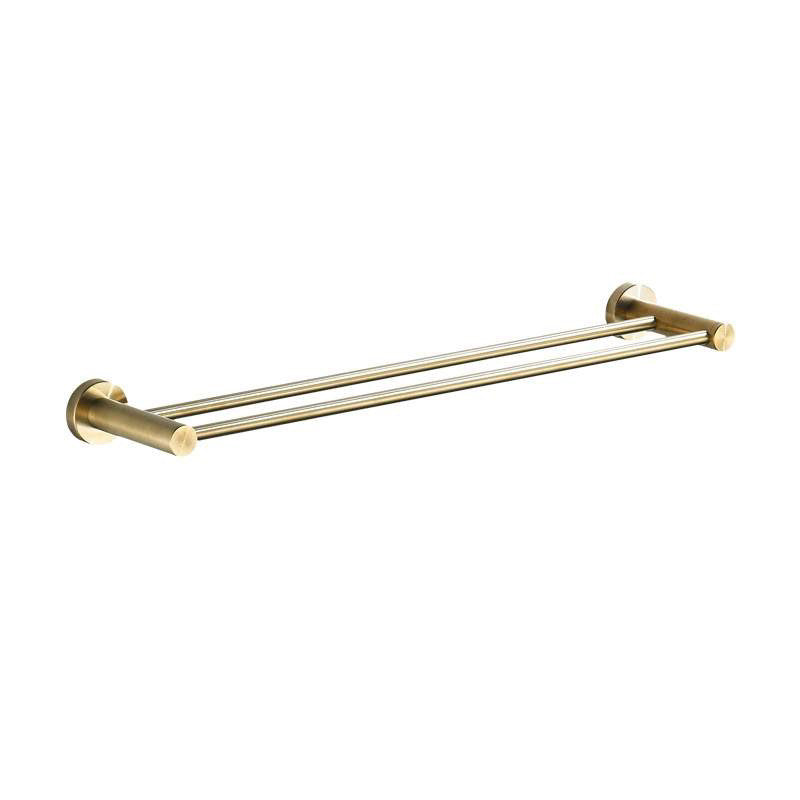 CIRC - Brushed Gold Double Towel Rail