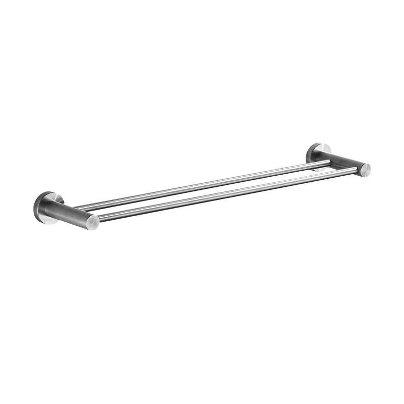 CIRC - Brushed Nickel Double Towel Rail