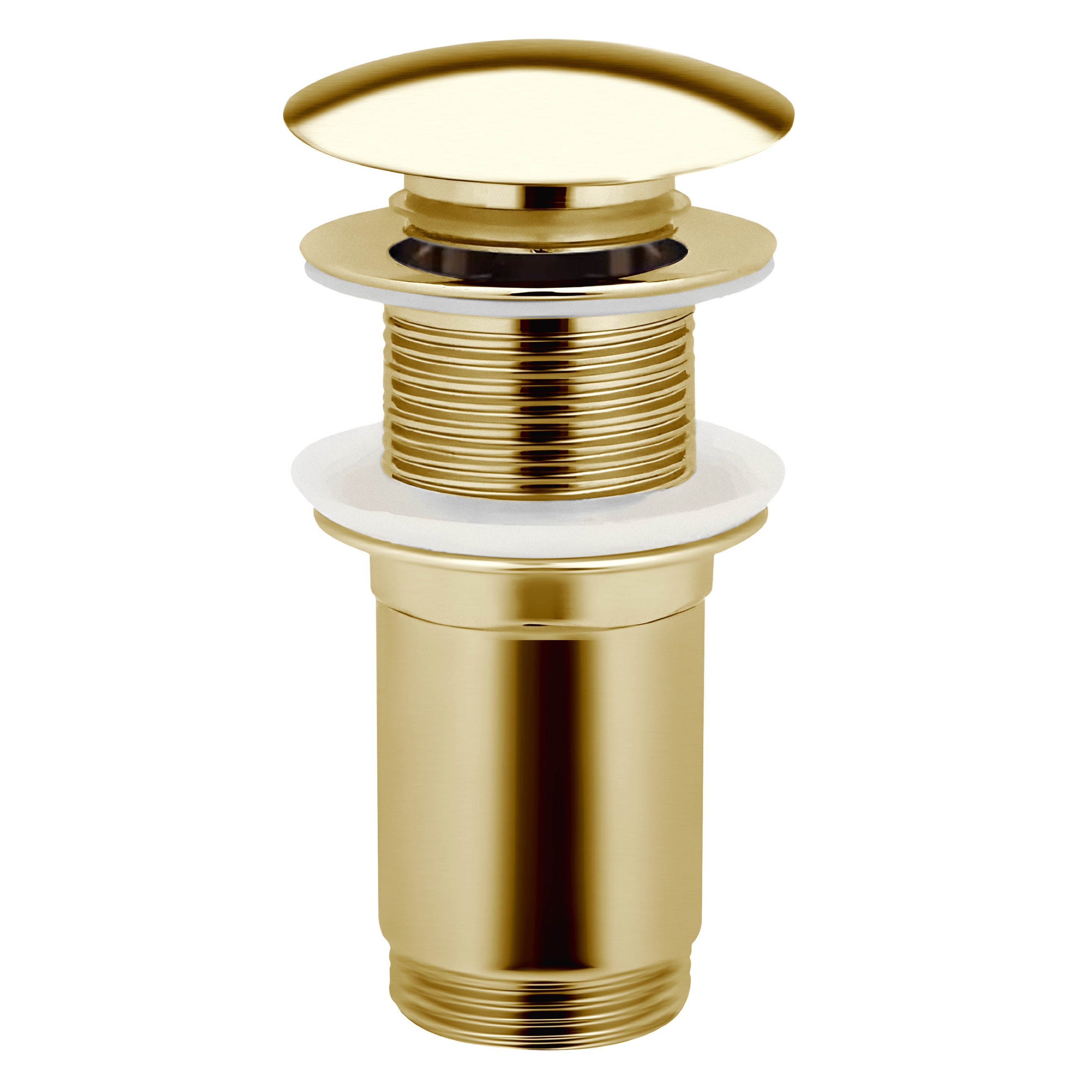 Brushed Gold Mushroom Top Pop Up Waste - No Overflow