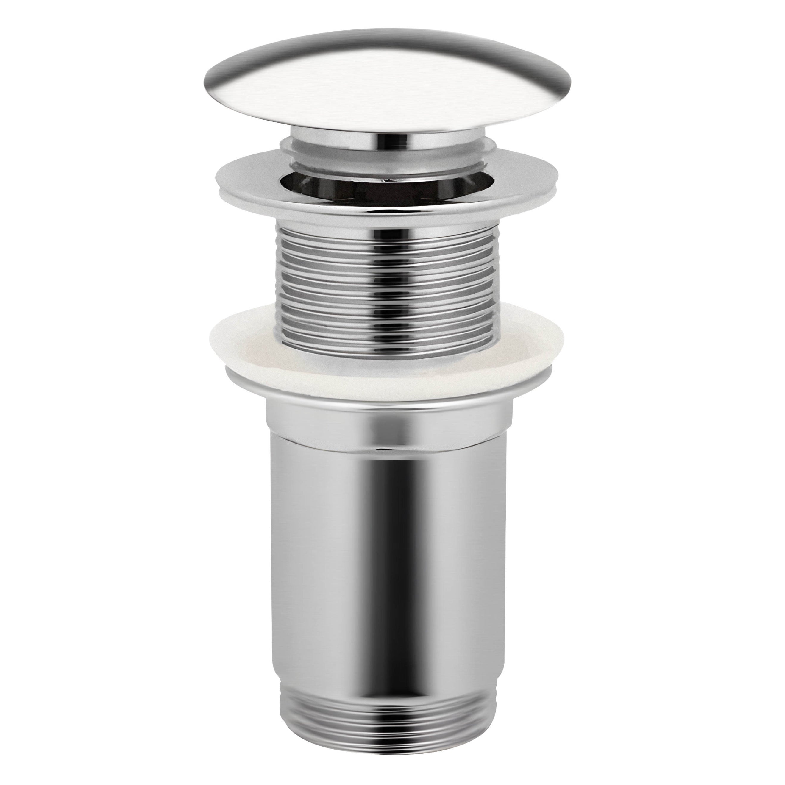 Brushed Nickel Mushroom Top Pop Up Waste - No Overflow