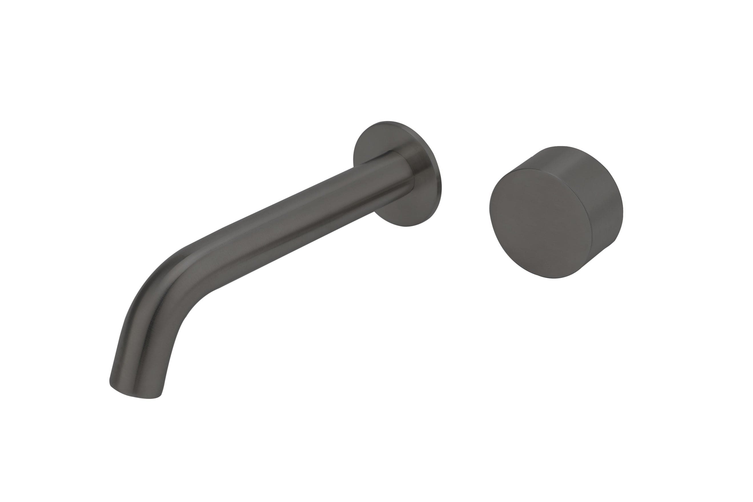 CIRC - Matte Black Progressive Wall Basin Mixer With Spout