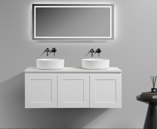 Hampton Style Matte White Vanity Bundle