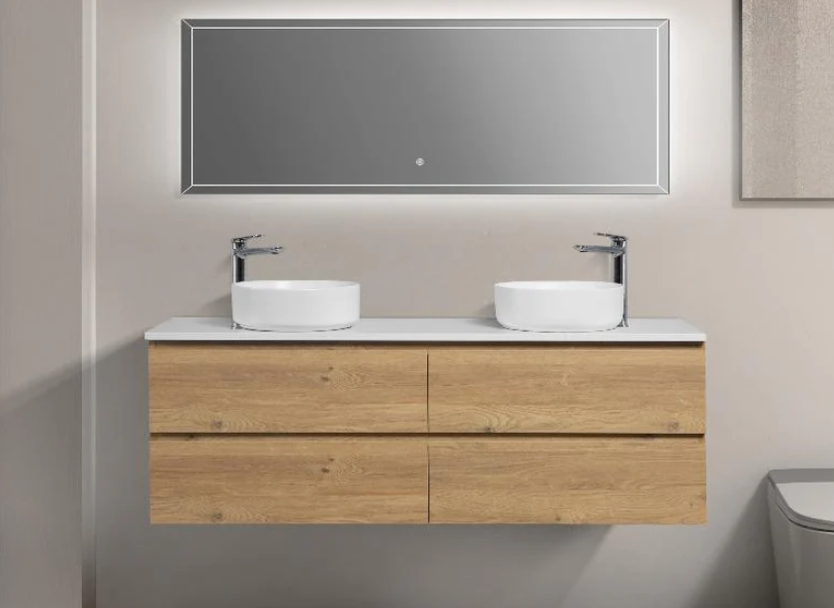 Serenity Natural Oak Wall Hung Vanity