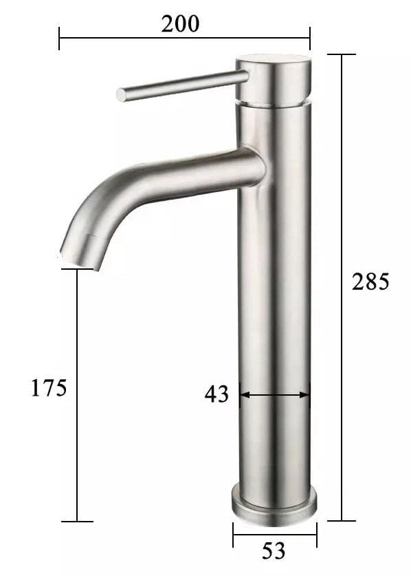 CIRC - Matte Black Tall Basin Mixer