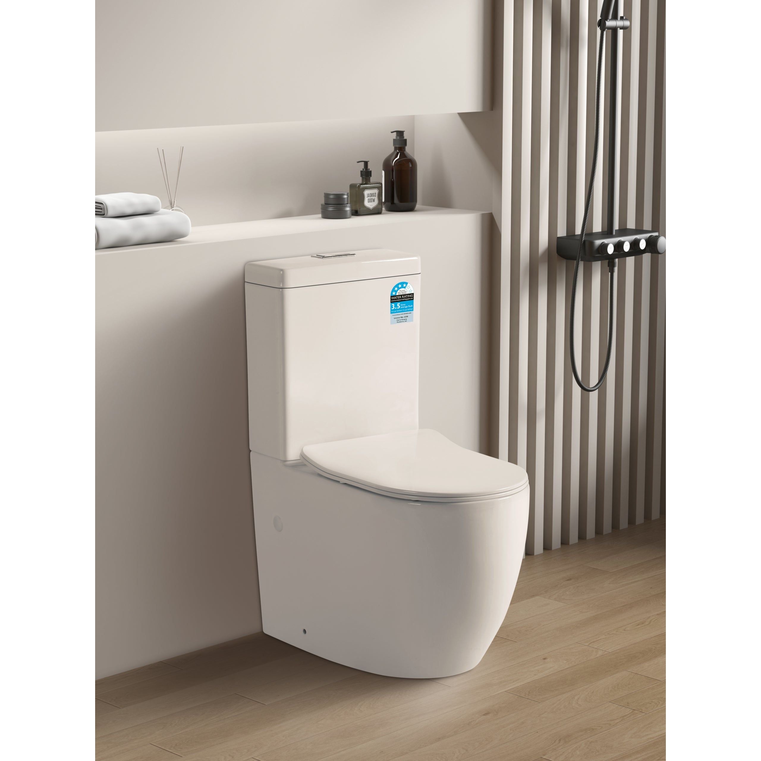 Fama -  Back to Wall Toilet Suite - Gloss White