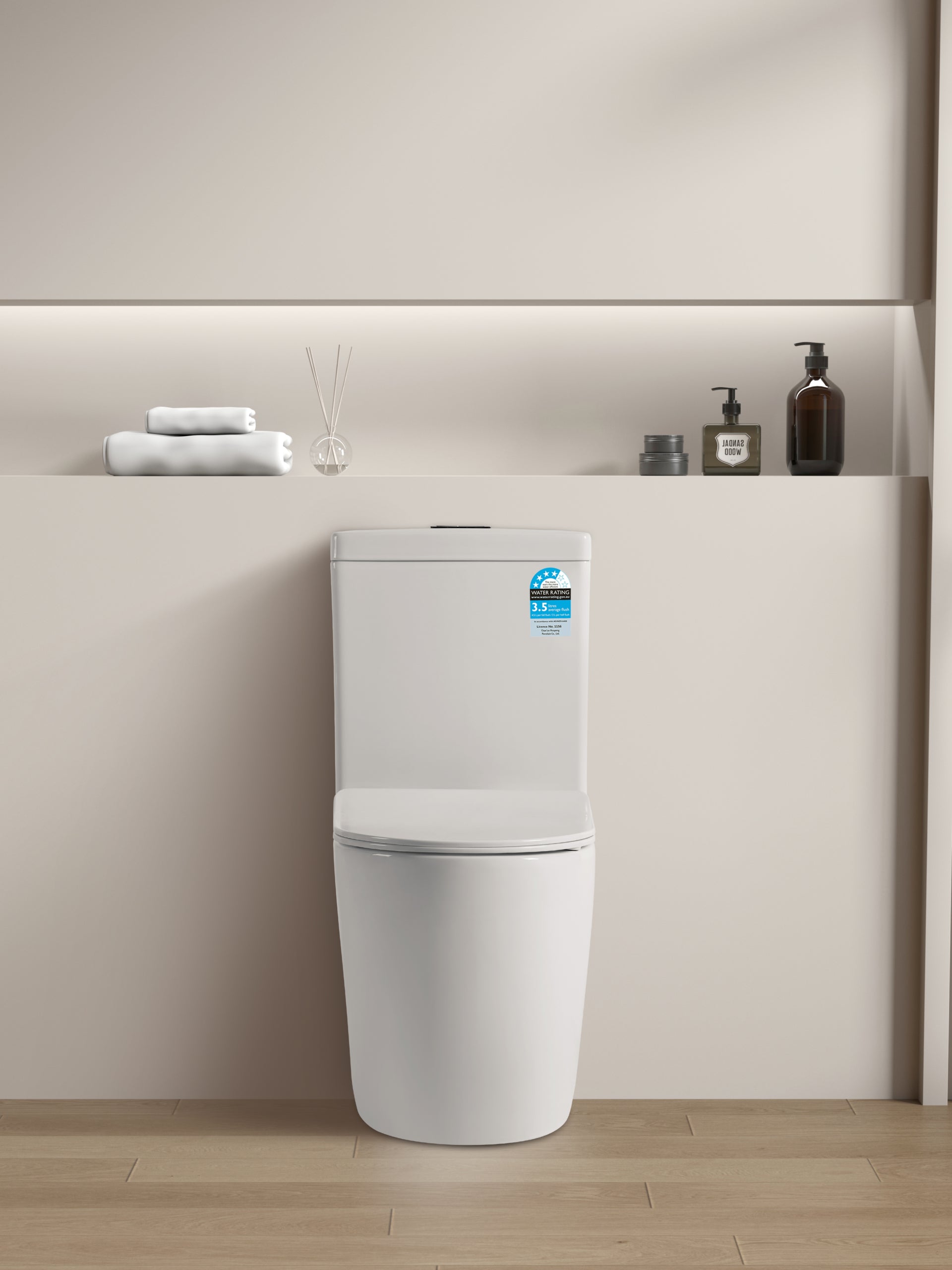 Fama -  Back to Wall Toilet Suite - Gloss White