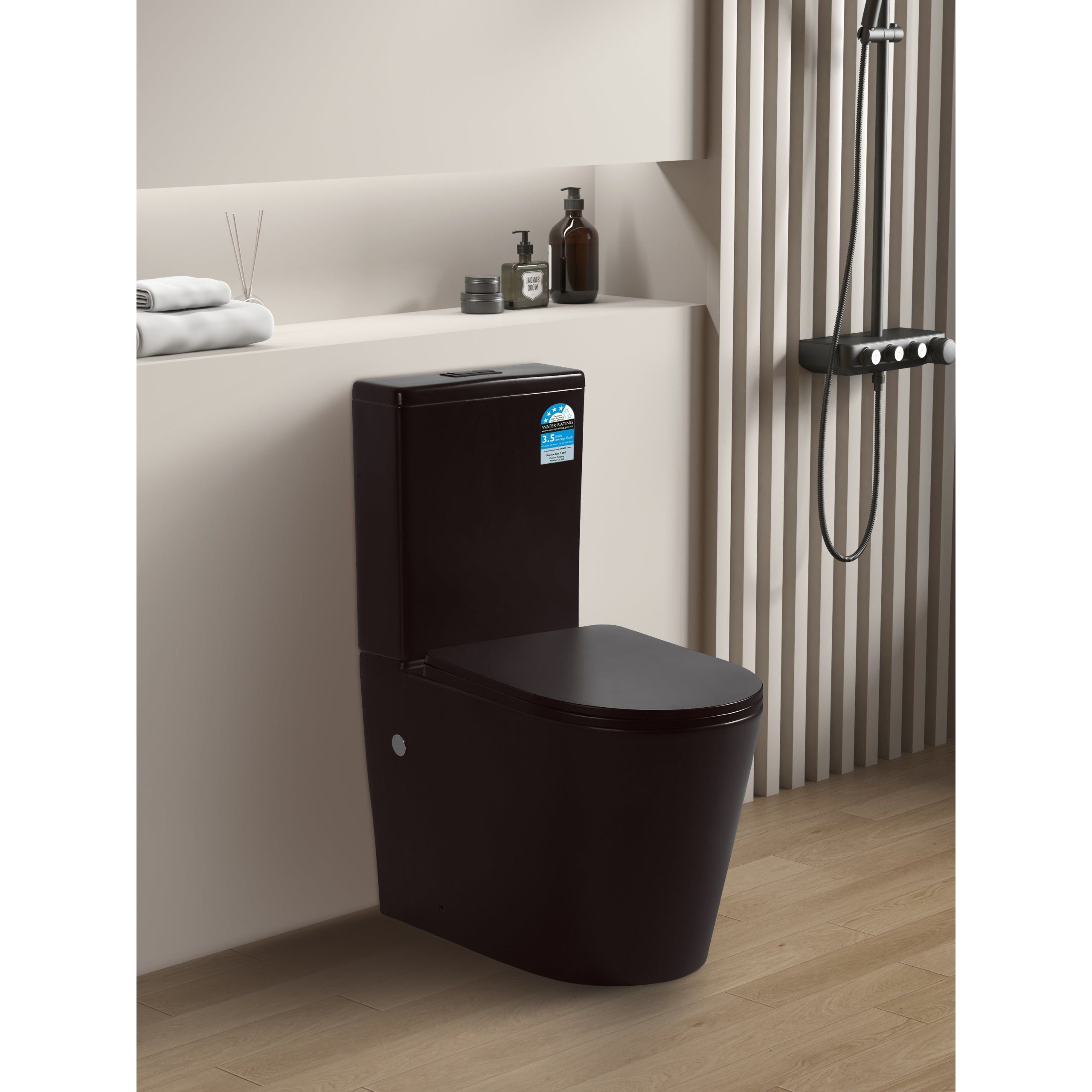Prestigio -  Back to Wall Toilet Suite - Matte Black