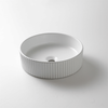 Fenix Round Fluted Above Counter Basin | Matte White - Bathroom Factory Warehouse Australia's leading online bathroom shop with luxury products at the best prices - www.bathroomfactorywarehouse.au #bathroom