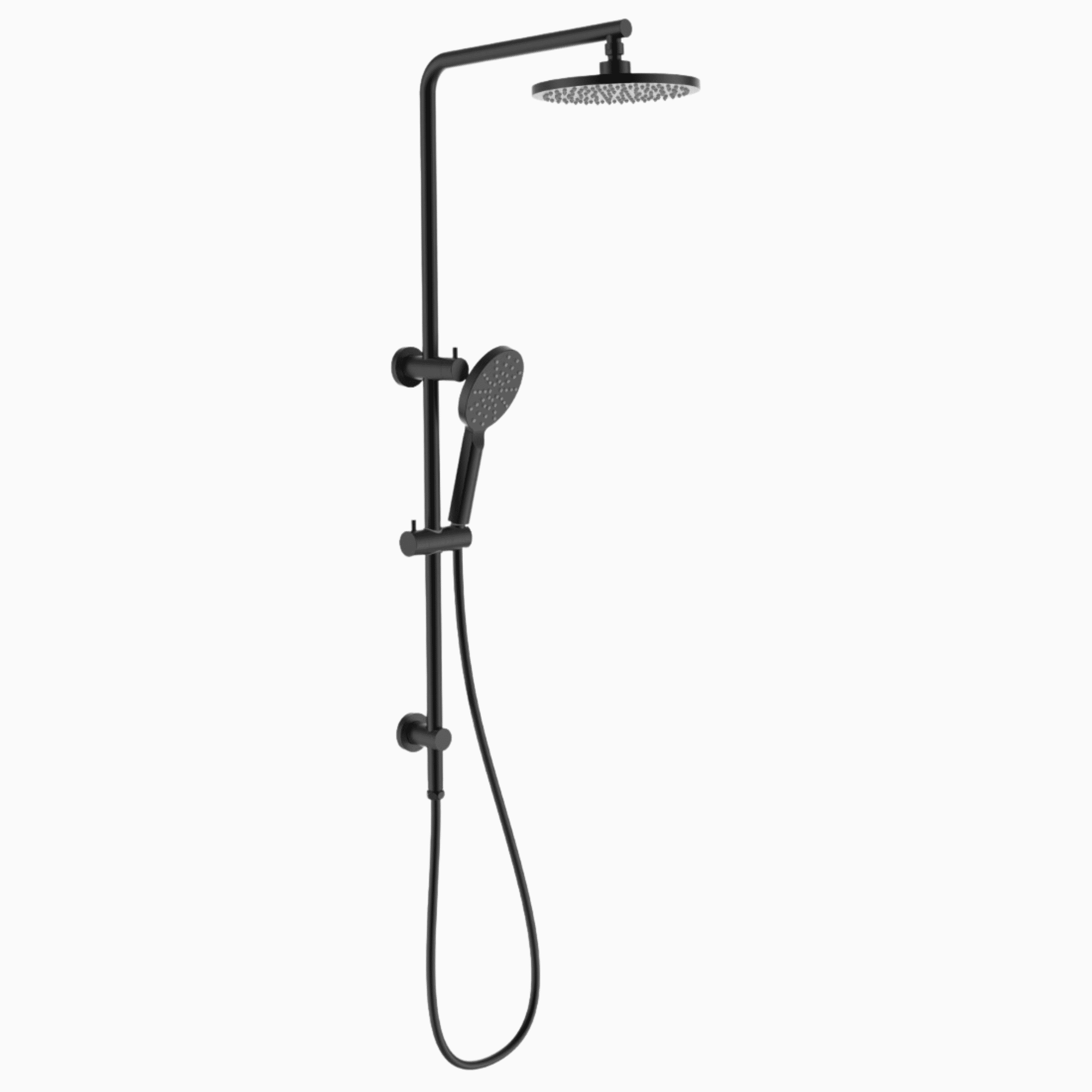 CIRC - Matte Black Multi-function Shower Set 200mm